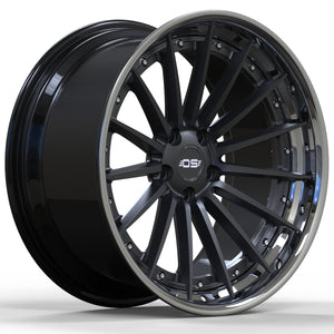 OS Forged Wheels Fi02 Satin Black Chrome Lip