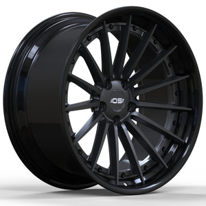 OS Forged Wheels Fi02 Satin Black Gloss Black Lip