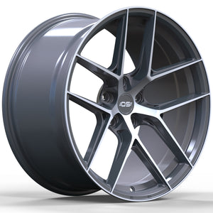 OS Wheels Si05 Gunmetal Machine Face
