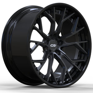 OS Forged Wheels Fi03 Matte Black Gloss Black Lip
