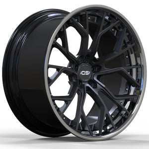 OS Forged Wheels Fi03 Matte Black Chrome Lip