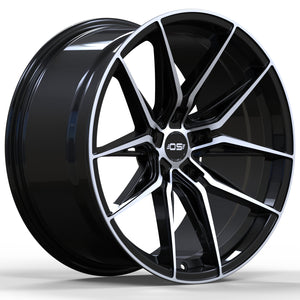 OS Wheels Si04 Gloss Black Machine Face