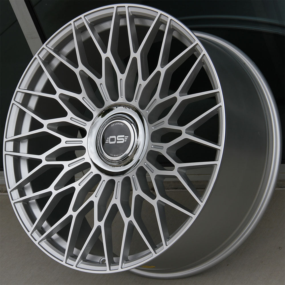 OS Wheels FF01 Flow Forged Silver Machined Face with Floating Caps ...
