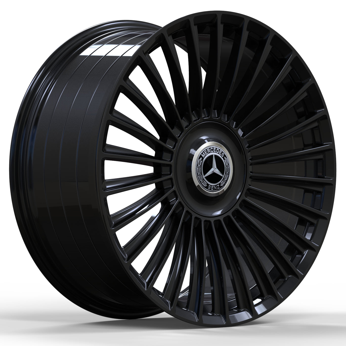 Flow Technic Rims OS Wheels FF02 Flow Forged Gloss Black with Floating Caps – OSWheels