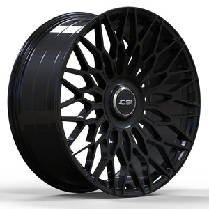OS Wheels FF01 Flow Forged Gloss Black with Floating Caps